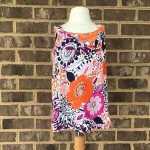 NWT Gymboree tank top girls size 5 orange pink navy Marigold floral100% cotton